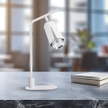 Lampa biurkowa - FLOWER - biały/chrom - 1xGU10 - ML0276 - realizacja