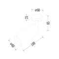 Lampa sufitowa LED SPOTLIGHT PIPE 1xGU10 - Złoty - ML1158 - wymiary