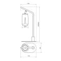 Lampa biurkowa - FLOWER - czarny/złoty - 1xGU10 - ML0268 - wymiary
