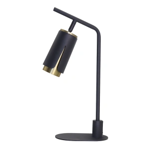 Lampa biurkowa - FLOWER - czarny/złoty - 1xGU10 - ML0268