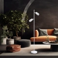 Lampa podłogowa - FLOWER - biały/chrom - 2xGU10 - ML0277 - realizacja