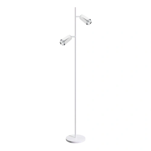 Lampa podłogowa - FLOWER - biały/chrom - 2xGU10 - ML0277