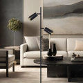 Lampa podłogowa - FLOWER - czarny/złoty - 2xGU10 - ML0269 - realizacja