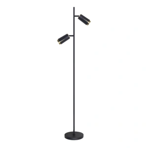 Lampa podłogowa - FLOWER - czarny/złoty - 2xGU10 - ML0269