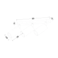 Lampa sufitowa LED SPOTLIGHT PIPE 3xGU10 - Biały - ML1163 - wymiary