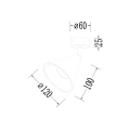 Lampa sufitowa CONE Spot 1xGU10 - Złoty - ML1120 - wymiary