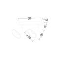 Lampa sufitowa CONE Spot 2xGU10 - Złoty - ML1121 - wymiary