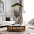 Lampa wisząca FUJI Czarno - Złoty - 70cm - 1xE27 - MLP0646 - realizacja