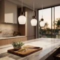 Lampa wisząca CARRARA - taupe - 3xE14 - MLP2809 - realizacja