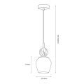 Lampa wisząca CARRARA - taupe - 1xE14 - MLP2808 - wymiary