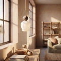 Lampa wisząca CARRARA - taupe - 1xE14 - MLP2808 - realizacja