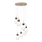 Lampa wisząca CARRARA (koło) - taupe - 7xE14 - MLP2811