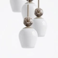 Lampa wisząca CARRARA (koło) - taupe - 7xE14 - MLP2811