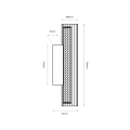 Kinkiet TRIVIA 6W LED CCT IP44 - Czarny - ML2722 - wymiary