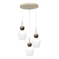 Lampa wisząca CARRARA (koło) - taupe - 3xE14 - MLP2810