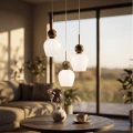 Lampa wisząca CARRARA (koło) - taupe - 3xE14 - MLP2810 - realizacja