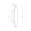 Kinkiet LED DISK 9W 3CCT IP65 - Czarny - ML1285 - wymiary
