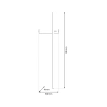 Kinkiet LED VISION 12W 3000K - Czarny - ML1008 - wymiary