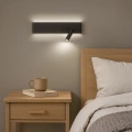 Kinkiet RESORT 10W + 3W LED 4000K - Czarny Prawy - ML1568 - realizacja