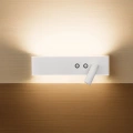 Kinkiet RESORT 10W + 3W LED 4000K - Biały Prawy - ML1569 - świecenie