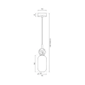 Lampa wisząca LED CREMA 1xE14 - Taupe - MLP2812 - wymiary