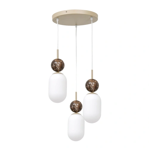 Lampa wisząca LED CREMA (koło) 3xE14 - Taupe - MLP2814