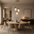 Lampa wisząca LED CREMA (koło) 3xE14 - Taupe - MLP2814 -realizacja
