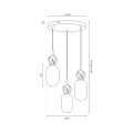 Lampa wisząca LED CREMA (koło) 3xE14 - Taupe - MLP2814 - wymiary