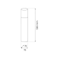 Lampa ogrodowa słupek HARLEM - 1xE27 IP44 50cm - EKO1711 - wymiary