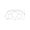Lampa sufitowa CARTER 3xE14 - Biały - MLP0225 - wymiary
