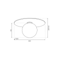 Lampa sufitowa kinkiet CARTER 1xE14 - Natural - MLP0226 - wymiary