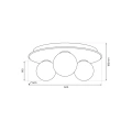 Lampa sufitowa CARTER 3xE14 - Natural - MLP0227- wymiary