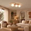 Lampa sufitowa CARTER 3xE14 - Biały + Natural - MLP0228- realizacja