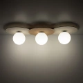 Lampa sufitowa CARTER 3xE14 - Biały + Natural - MLP0228 - świecenie