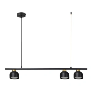 Lampa wisząca - KAI - czarny/złoty - 3xGX53 - MLP2862