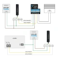 Miniaturowy czujnik otwarcia WiFi biały - 5-48V - openSensor(BI) - Blebox - Schemat podłączenia z wykorzystaniem centrali alarmowej