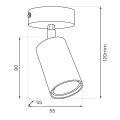 Lampa sufitowa - HUDSON czarny/złoty 1xGU10 - MLP0257 - wymiary