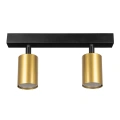 Lampa sufitowa - HUDSON czarny/złoty 2xGU10 - MLP0258
