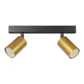 Lampa sufitowa - HUDSON czarny/złoty 2xGU10 - MLP0258