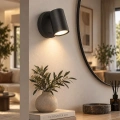 Lampa ścienna kinkiet GENESIS - 1xGU10 - Czarny z włącznikiem - ML2905 - realizacja