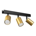 Lampa sufitowa - HUDSON czarny/złoty 3xGU10 - MLP0259