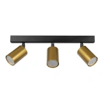 Lampa sufitowa - HUDSON czarny/złoty 3xGU10 - MLP0259