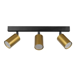 Lampa sufitowa - HUDSON czarny/złoty 3xGU10 - MLP0259