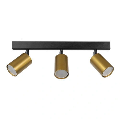 Lampa sufitowa - HUDSON czarny/złoty 3xGU10 - MLP0259