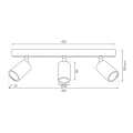 Lampa sufitowa - HUDSON czarny/złoty 3xGU10 - MLP0259 - wymiary