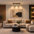 Lampa sufitowa - HUDSON czarny/złoty 3xGU10 - MLP0259 - realizacja