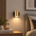Lampa ścienna kinkiet GENESIS - 1xGU10 - Czarno - Złoty z włącznikiem - ML2907 - realizacja
