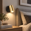 Lampa ścienna kinkiet GENESIS - 1xGU10 - Czarno - Złoty z włącznikiem - ML2907- realizacja