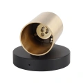 Lampa ścienna kinkiet GENESIS - 1xGU10 - Czarno - Złoty z włącznikiem - ML2907 - wtyczka