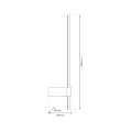Kinkiet LED SWING - 4W CCT 3000K-6000K - Czarny - ML1009 - wymiary